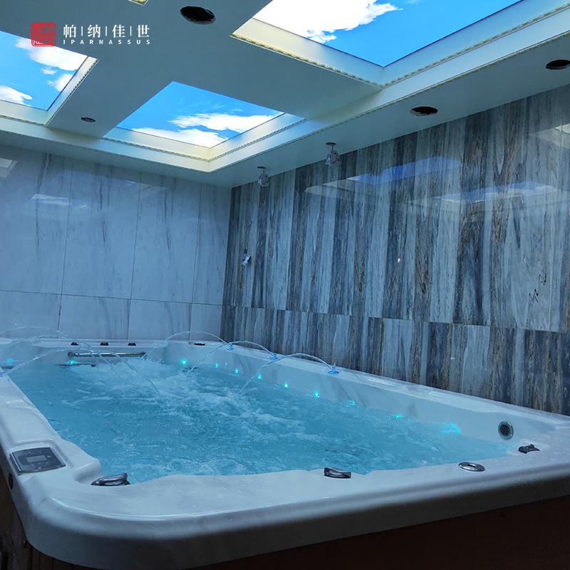 无边际泳池P736 成品恒温游泳池 别墅温泉度假村 户外游泳