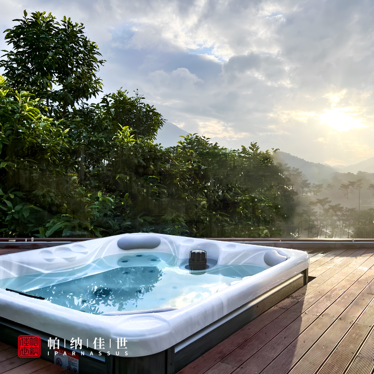 度假泡池P650 家用冲浪按摩浴缸智能恒温加热亚克力泡池